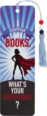 I DISAPPEAR INTO BOOKS BEADED TASSEL BOOKMARK