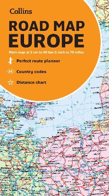 Collins Map of Europe by Collins Maps ISBN:9780008403973