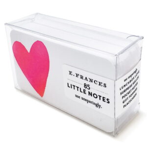 Big Heart Little Notes Box 85 Note Cards by E. Frances