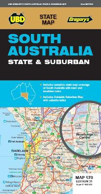 South Australia State & Suburban Map 570 31st ed by UBD Gregory's ISBN:9780731933211