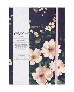 Navy Floral A5 Cloth Covered Notebook by Cath Kidston