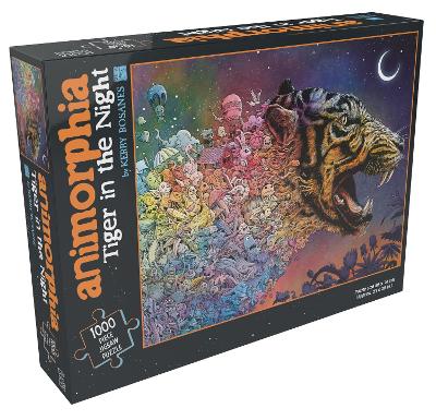 Animorphia: Tiger in the Night: 1000 Piece Jigsaw Puzzle by Kerby Rosanes ISBN:9781912785407
