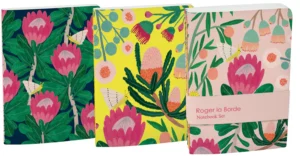 Native Blossoms A6 Mini Notebook Set of 3 by Roger La Borde
