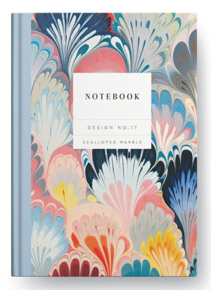 Scalloped Marble A5 Notebook by Kaleido