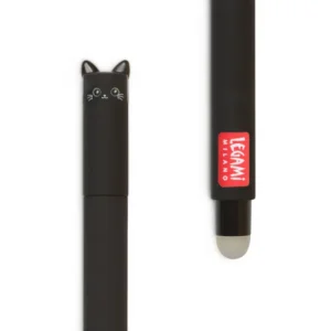 Black Cat Erasable Gel Pen Black Ink by Legami