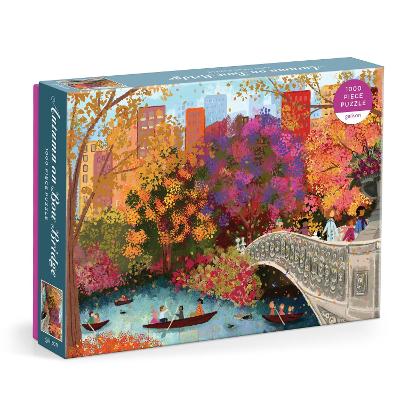 Joy Laforme Autumn on Bow Bridge 1000 Piece Puzzle by Galison ISBN:9780735386105