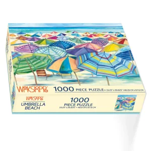 Umbrella Beach 1000 Piece Puzzle by Werkshoppe