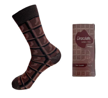 DARK CHOCOLATE SOCKS ONE PAIR ONE SIZE