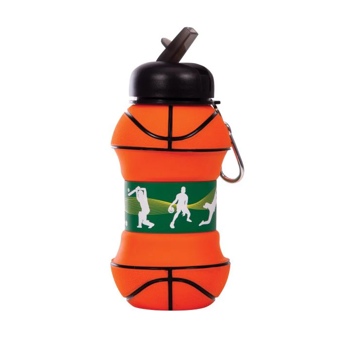 BASKETBALL COLLAPSIBLE SPORTS BOTTLE
