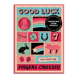 Good Luck Greeting Card Puzzle by Galison ISBN:9780735367210