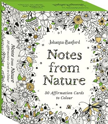 Johanna Basford's Notes from Nature: 30 Affirmations Cards to Colour by Johanna Basford ISBN:9781805700500