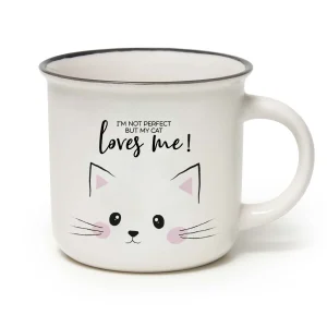 CAT 350ML BONE CHINA MUG