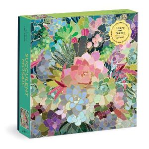 Succulent Mosaic 500 Piece Foil Puzzle by Galison ISBN:9780735375345