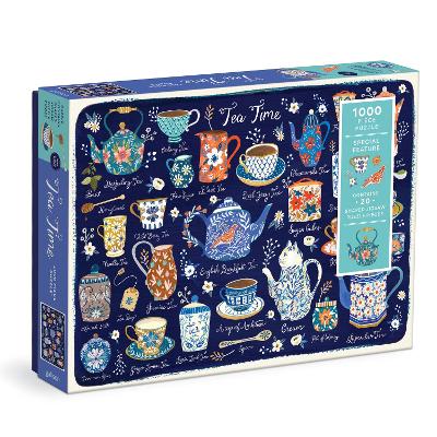 Tea Time 1000 Piece Puzzle with Shaped Pieces by Galison